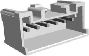 917784-1, Signal Double Lock Series Straight Through Hole PCB Header, 6-Contact, 2.5mm Pitch, 1-Row, Shrouded