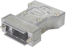 61030010116, D-Sub Backshells D-Sub 9pin Inducom Metal Hood version 2, 2 Top Entries, knurled screw 4-40UNC