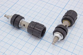 Клемма приборная 4,0&amp;2,5, разъем&amp;кабель, черная, 13x37, пластик, Ni, ЗМП; №319 Z клемма приб 4,0&amp;2,5\раз&amp;каб\ чер\13x37\пл\Ni\ЗМП