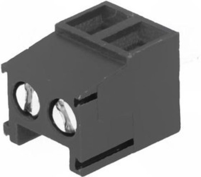 TB-3.5-P-2P/GY, Зажимная рейка для печатных плат, угловой 90°, 3,5мм, на PCB TB-3.5-P-2P/GY, Зажимная рейка для печатных плат, угловой 90°, 3,5мм, на PCB