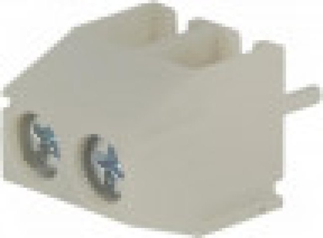 TB-3.5-P-2P/GY, Зажимная рейка для печатных плат, угловой 90°, 3,5мм, на PCB TB-3.5-P-2P/GY, Зажимная рейка для печатных плат, угловой 90°, 3,5мм, на PCB