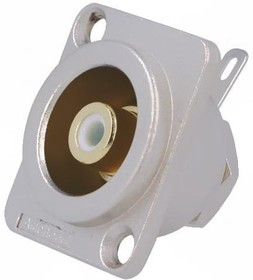 ACJD-WHT, RCA Phono Connectors RCA Jack nickell Gld contacts wht Insul