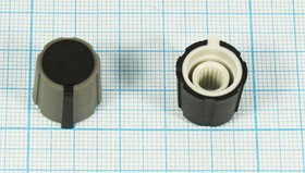 Ручка, внутренний диаметр d6,0, 18 зубцов, размер 15x14, пластик, серый/черный, CR-AW Ручка, внутренний диаметр d6,0, 18 зубцов, размер 15x14, пластик, серый/черный, CR-AW