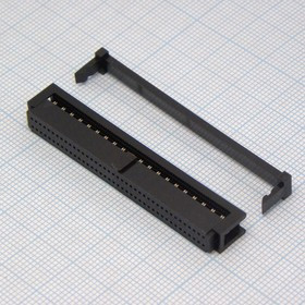 KLS1-204D-80-B, (IDC1.27x2.54-80F), гнездо на шлейф 1,27x2.54мм