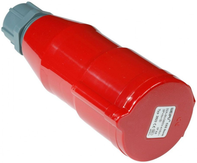 Вилка IEC 309 трехфазная, 32A, 380V, разборная, мама, красная LAN-IEC-309-32A3P/F Вилка IEC 309 трехфазная, 32A, 380V, разборная, мама, красная LAN-IEC-309-32A3P/F