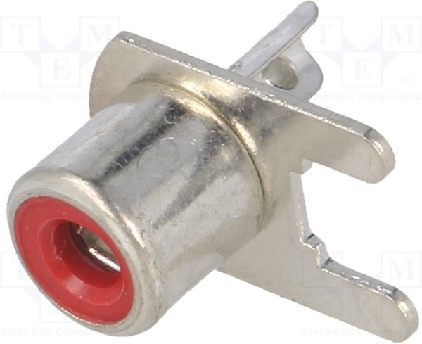 KEYS571, Гнездо, RCA, "мама", угловой 90°, THT, латунь, луженые, на PСВ