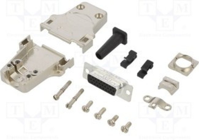 DTZFRG-26FHSL, D-Sub HD; PIN: 26; female; straight; soldering; for cable; UNC 4-40