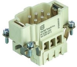 09338062603, Heavy Duty Power Connectors Han 6E male screw insert high temp 09338062603, Heavy Duty Power Connectors Han 6E male screw insert high temp
