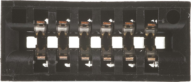 7-5530843-5, Female Edge Connector, Through Hole Mount, 12-Contacts, 2.54mm Pitch, 2-Row, Solder Termination 7-5530843-5, Female Edge Connector, Through Hole Mount, 12-Contacts, 2.54mm Pitch, 2-Row, Solder Termination