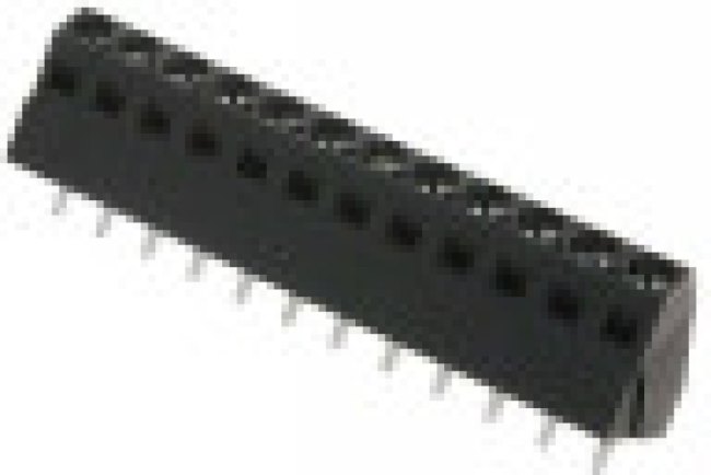 1-1546074-2, Fixed Terminal Blocks 5.08MM 45 ANGLE 12P wire protector