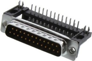 FCE17B25PC350, D SUB CONN, PLUG, DB, 25POS, SOLDER