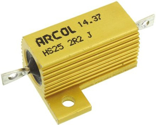 HS25 2R2 J, 2.2 25W Wire Wound Chassis Mount Resistor HS25 2R2 J ±5%