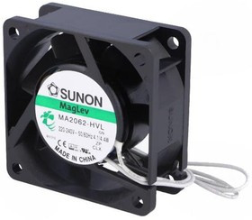 MA2062-HVL.GN, MA Series Axial Fan, 230 V ac, AC Operation, 30.6m³/h, 4.4W, 211mA Max, 60 x 60 x 25mm