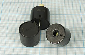 Зуммер пьезоэлектрический с генератором, размер 23x19, напряжение 4~ 8В, частота 3.4кГц, контакты 2P