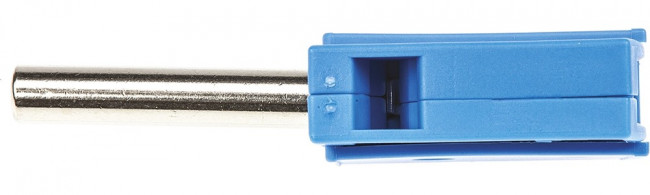 215-711, Blue Male Banana Plug, 4 mm Connector, Cage Clamp Termination, 20A, 42V, Nickel Plating