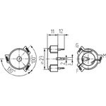 Излучатель звука пьезоэлектрический без генератора с обратной связью 23x11мм, 3~20В, 3.6 кГц, KPE134