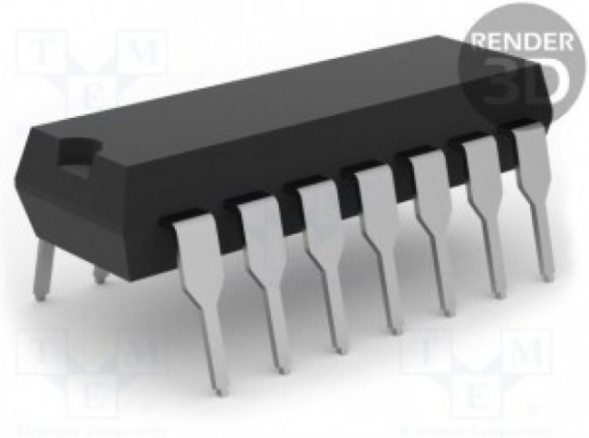CD74HC132E, IC: digital; NAND; Ch: 4; IN: 2; THT; DIP14; 2?6VDC; HC CD74HC132E, IC: digital; NAND; Ch: 4; IN: 2; THT; DIP14; 2?6VDC; HC