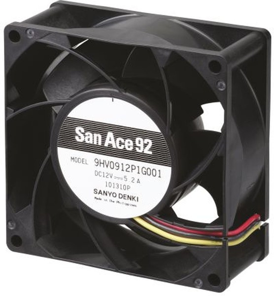 9HV0948P1G001, San Ace 9HV Series Axial Fan, 48 V dc, DC Operation, 306m³/h, 57.6W, 1.2A Max, 92 x 92 x 38mm