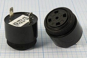 Зуммер пьезоэлектрический с генератором, размер 36.0x32, напряжение ~40~125В, частота 2.9кГц, контак