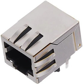 JX0011D21NL, Modular Connectors / Ethernet Connectors 1X1 TAB DOWN ETHERNET (NON PoE)