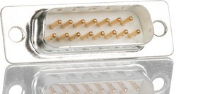 15 Way Panel Mount D-sub Connector Plug, 2.77mm Pitch