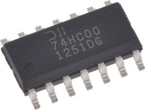 74HC00S14-13, Quad 2-Input NAND Schmitt Trigger Logic Gate, 14-Pin SOIC