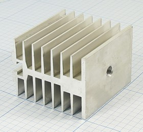 Радиатор охлаждения 60x 60x 45/М8, I06, Al, серый, О-131