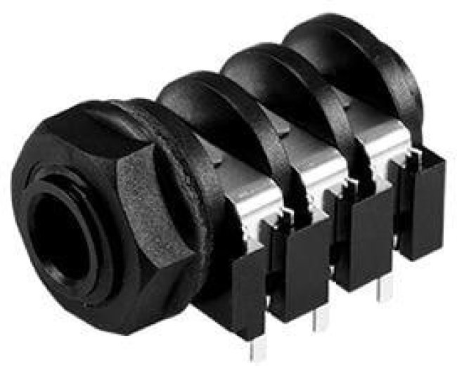 SJ-63073E, Phone Connectors audio jack, 6.35 mm, horizontal, 3 conductor, through hole, 3 switches, w/ nut SJ-63073E, Phone Connectors audio jack, 6.35 mm, horizontal, 3 conductor, through hole, 3 switches, w/ nut