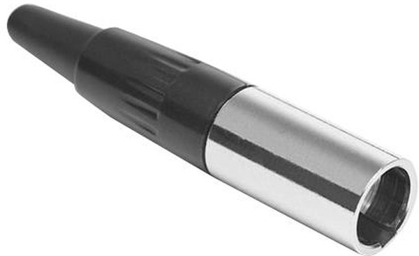 AG4M, Вилка, XLR mini, "папа", PIN: 4, на провод, пайка, 5А, 0,5мм2, прямой