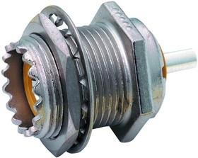 083-878, RF/COAXIAL, UHF BULKHEAD RECEPTACLE, STRAIGHT, SOLDER