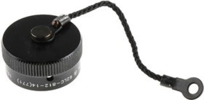 62LC-812-14(771), Amphenol 62GB MIL-DTL-26482 Plug Dust Cap, Shell Size 14, with Zinc Cobalt Finish, Aluminium