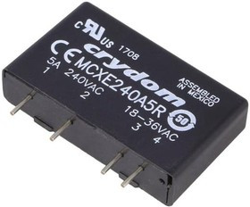 MCXE240A5R, Реле: полупроводниковое, Uупр: 18-36ВAC, 5А, 12-280ВAC, THT, SIP