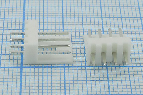 Разъем питания W вилка вилка, контакты 1x 4, шаг P2.54, монтаж на плату, W-04