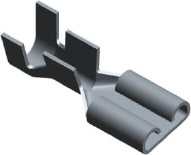 42437-5, Quick Disconnect Terminal 10-14AWG Phosphor Bronze RCP 19.56mm Tin T/R