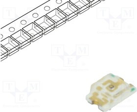 RF-GSB170TS-BC, LED; SMD; 0805; yellow green; 18?100mcd; 2x1.25x0.7mm; 140°; 20mA