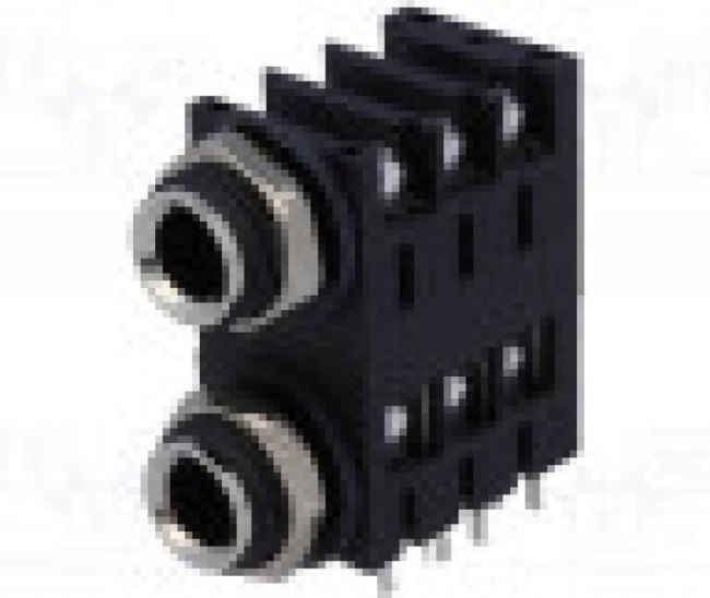 ACJS-MHD, Phone Connectors 1/4" PHONE SKT STR HPCB PIGYBAC MET NUT