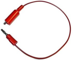 BU-2030-A-12-2, 10A Red Test lead, Male, 300V Rating - 0.3m Length