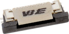 68713614022, WR-FPC 0.5mm Pitch 36 Way Horizontal Receptacle FPC Connector, ZIF Top Contact