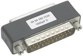 09643007240, D-Sub Adapters &amp; Gender Changers M/F DSUB FILTER 25PIN 3900PF