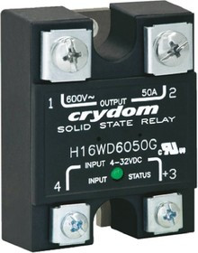 H16WD6050G-10, H16WD Series Solid State Relay, 50 A Load, Panel Mount, 690 V ac Load, 32 V dc Control