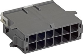 105411-1108, Conn Housing PL 8 POS 5.7mm Crimp ST Panel Mount Black Mega-Fit Bag