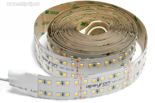 00-307 Светодиодная лента 24В, ПРО, 42Вт/м, smd2835, 240д/м, IP20, 4200Лм/м, подложка 30мм, 5м, 6500 00-307 Светодиодная лента 24В, ПРО, 42Вт/м, smd2835, 240д/м, IP20, 4200Лм/м, подложка 30мм, 5м, 6500