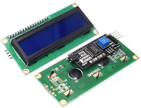 SPI/I2C 1602 LCD blue, ЖКИ-дисплей 16 х 2 с последовательным интерфейсом для Arduino проектов (синяя