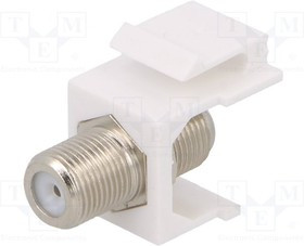 LOG-NK0018, Соединитель, гнездо, F гнездо x2, 2x "мама", Keystone, прямой