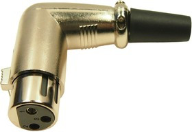 MP60953N, Аудио разъем XLR, Socket, 3 контакт(-ов), Штекер, Монтаж на Кабель, Корпус из Металла