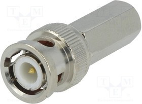 BNC-002, Вилка, BNC, "папа", прямой, накрутка (twist-on), на провод