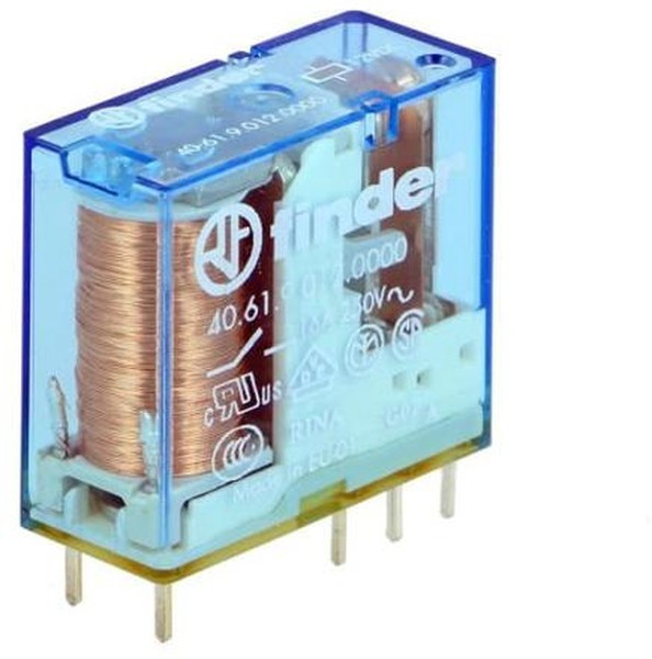 40.61.9.012.0000, Реле 1 переключ. 12VDC, 16A/230VAC SPDT