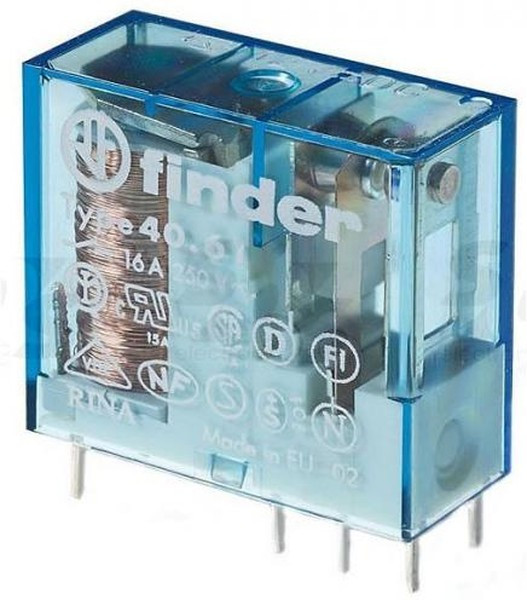 40.61.9.012.0000, Реле 1 переключ. 12VDC, 16A/230VAC SPDT