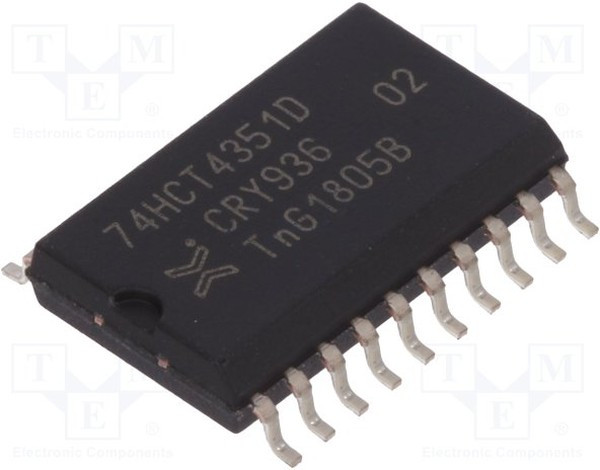 74HCT4351D,112, Мультиплексор/ Демультиплексор 8Х1 20-SO 74HCT4351D,112, Мультиплексор/ Демультиплексор 8Х1 20-SO