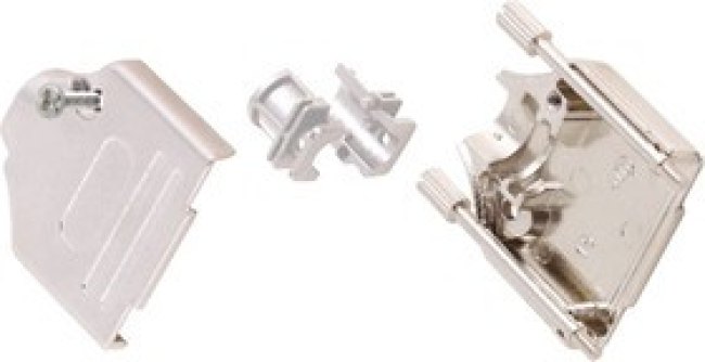 MHDTZK25-RA-HI-K, MHDTZK-RA Series Zinc D Sub Backshell, 25 Way, Strain Relief MHDTZK25-RA-HI-K, MHDTZK-RA Series Zinc D Sub Backshell, 25 Way, Strain Relief
